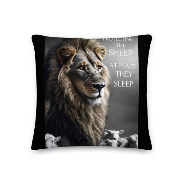 PROTECTING THE SHEEP/THREE 7 Premium Pillow - Image 3