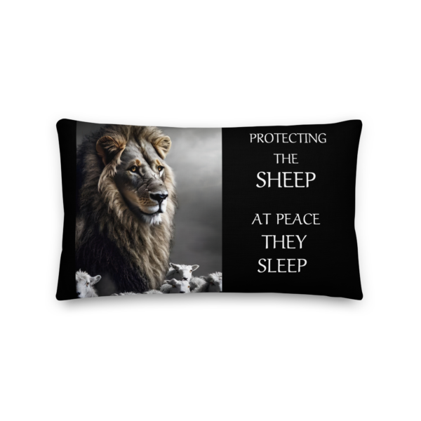 PROTECTING THE SHEEP/THREE 7 Premium Pillow - Image 5