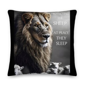 PROTECTING THE SHEEP/THREE 7 Premium Pillow