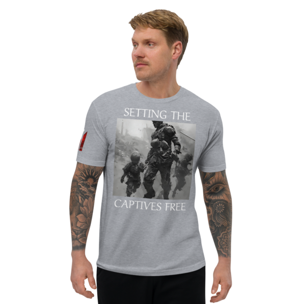 SETTING THE CAPTIVES FREE Fitted T-shirt - Image 9
