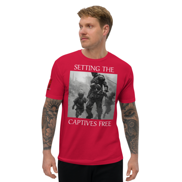 SETTING THE CAPTIVES FREE Fitted T-shirt - Image 5