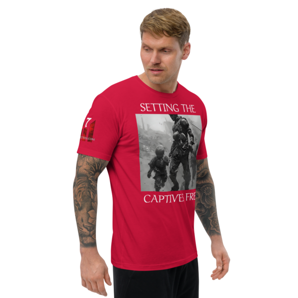SETTING THE CAPTIVES FREE Fitted T-shirt - Image 6