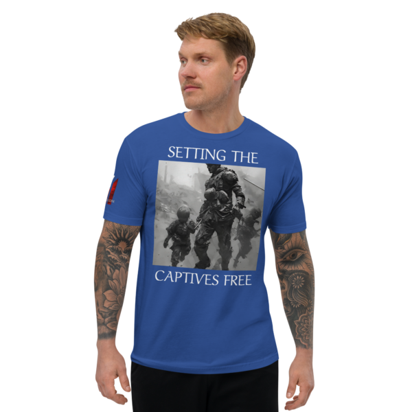 SETTING THE CAPTIVES FREE Fitted T-shirt - Image 7