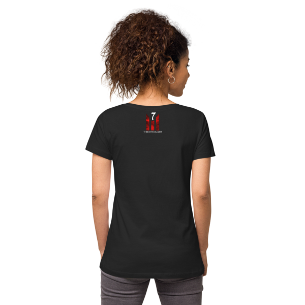 BATTLE TESTED Women’s fitted v-neck t-shirt - Image 2