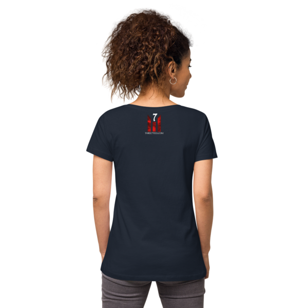 BATTLE TESTED Women’s fitted v-neck t-shirt - Image 4