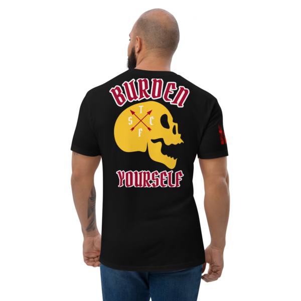 BURDEN YOURSELF YELLOW FITTED T-shirt