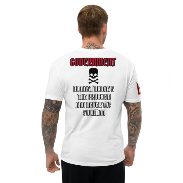 NEVER THE SOLUTION LIGHT FITTED T-shirt