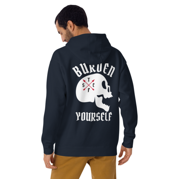 BURDEN YOURSELF WHITE SKULL Hoodie - Image 5