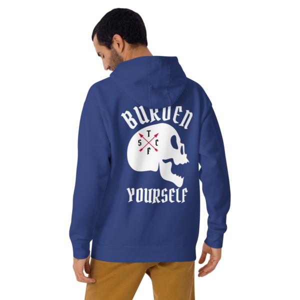 BURDEN YOURSELF WHITE SKULL Hoodie - Image 7