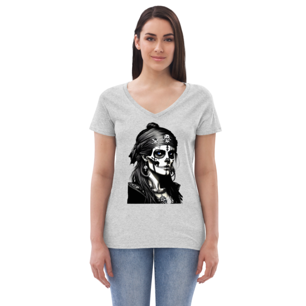 RAVEN GHOST v-neck t-shirt - Image 4