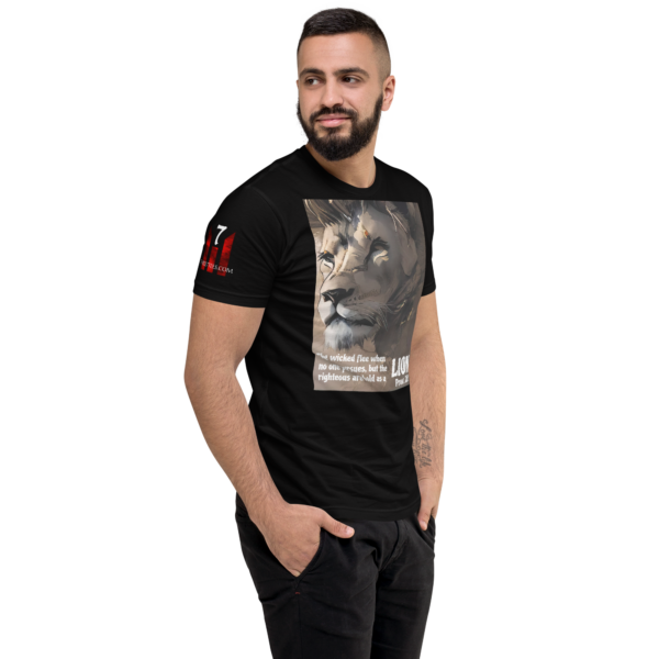 PROV 28:1 LION Fitted T-shirt - Image 3