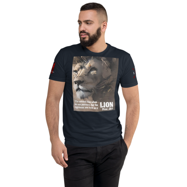 PROV 28:1 LION Fitted T-shirt - Image 4