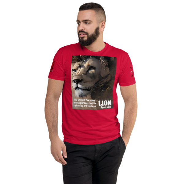 PROV 28:1 LION Fitted T-shirt - Image 7