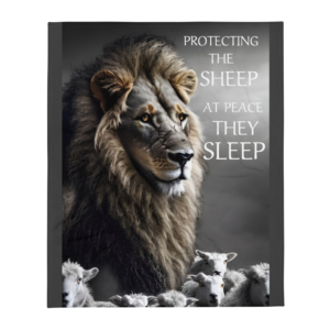 PROTECTING THE SHEEP Throw Blanket