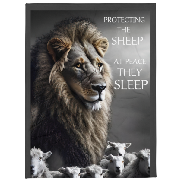 PROTECTING THE SHEEP Throw Blanket - Image 3