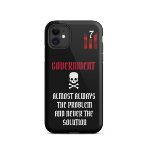 NEVER THE SOLUTION BLACK Tough iPhone case