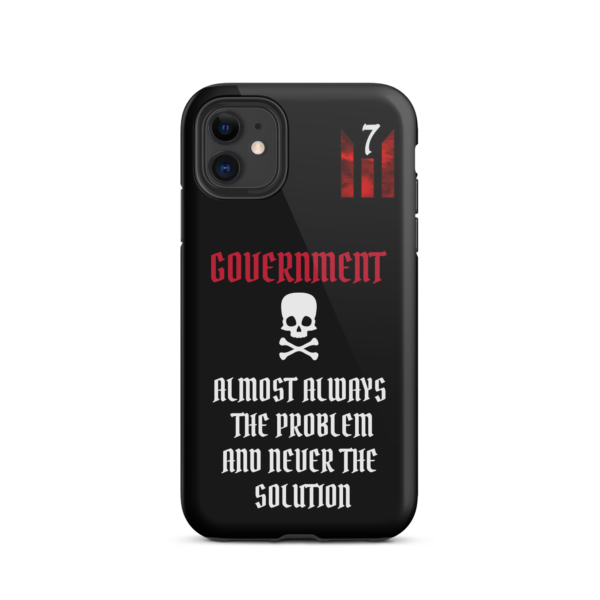 NEVER THE SOLUTION BLACK Tough iPhone case