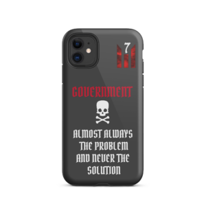NEVER THE SOLUTION DARK GRAY Tough iPhone case