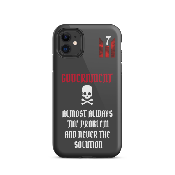 NEVER THE SOLUTION DARK GRAY Tough iPhone case