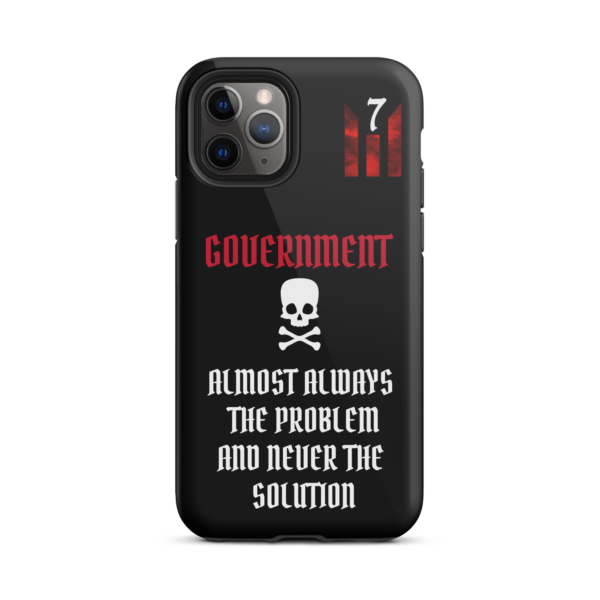 NEVER THE SOLUTION BLACK Tough iPhone case - Image 3