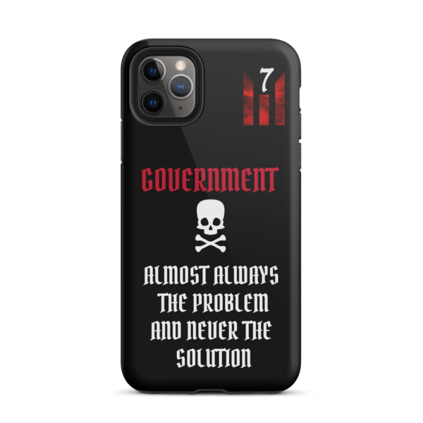 NEVER THE SOLUTION BLACK Tough iPhone case - Image 5