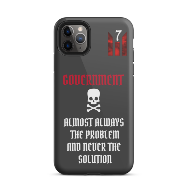 NEVER THE SOLUTION DARK GRAY Tough iPhone case - Image 5