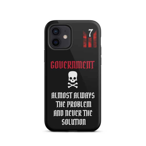 NEVER THE SOLUTION BLACK Tough iPhone case - Image 9