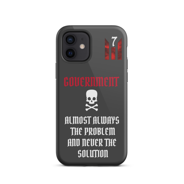 NEVER THE SOLUTION DARK GRAY Tough iPhone case - Image 9
