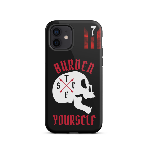 BURDEN YOURSELF BLACK Tough iPhone case - Image 9