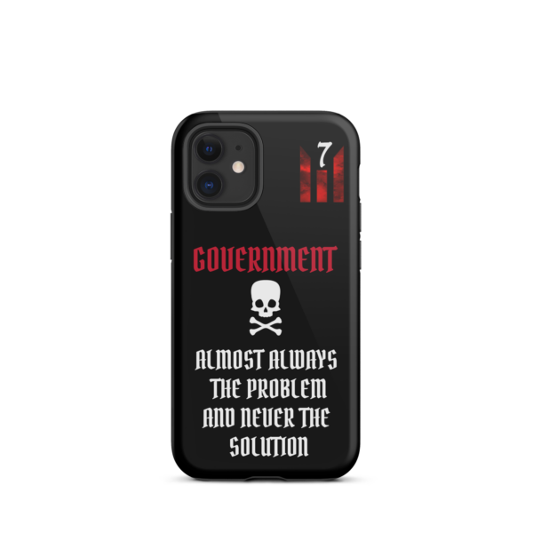 NEVER THE SOLUTION BLACK Tough iPhone case - Image 7