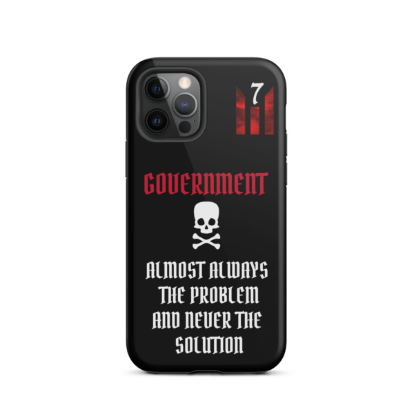 NEVER THE SOLUTION BLACK Tough iPhone case - Image 11