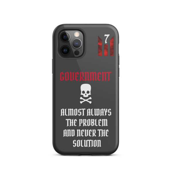NEVER THE SOLUTION DARK GRAY Tough iPhone case - Image 11