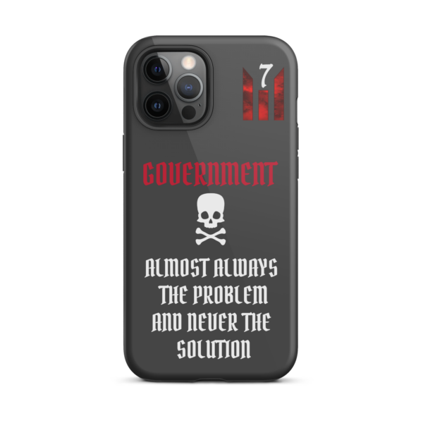 NEVER THE SOLUTION DARK GRAY Tough iPhone case - Image 13