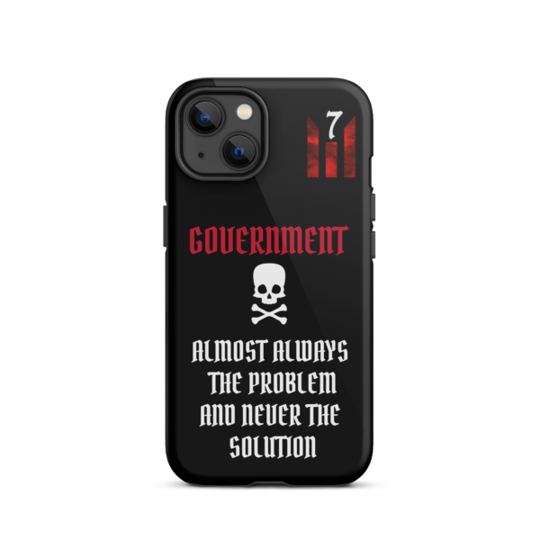 NEVER THE SOLUTION BLACK Tough iPhone case - Image 17