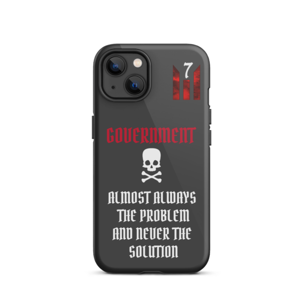 NEVER THE SOLUTION DARK GRAY Tough iPhone case - Image 17