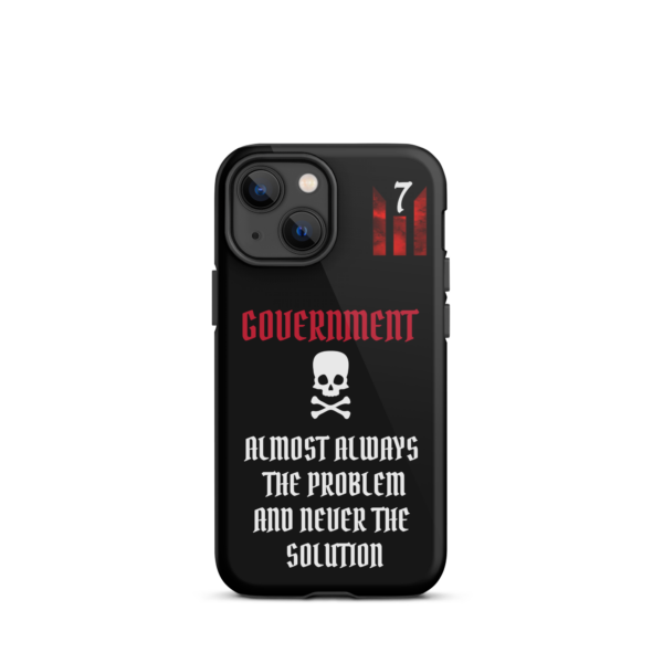 NEVER THE SOLUTION BLACK Tough iPhone case - Image 15