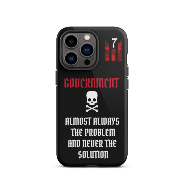 NEVER THE SOLUTION BLACK Tough iPhone case - Image 19