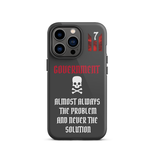 NEVER THE SOLUTION DARK GRAY Tough iPhone case - Image 19