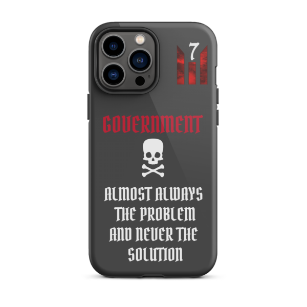 NEVER THE SOLUTION DARK GRAY Tough iPhone case - Image 21