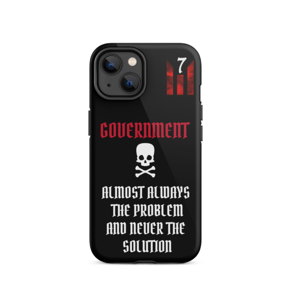 NEVER THE SOLUTION BLACK Tough iPhone case - Image 23