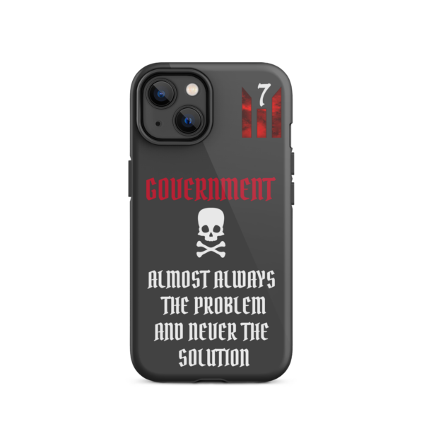 NEVER THE SOLUTION DARK GRAY Tough iPhone case - Image 23