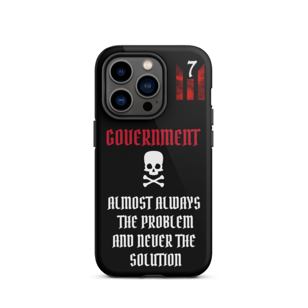 NEVER THE SOLUTION BLACK Tough iPhone case - Image 27
