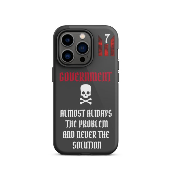 NEVER THE SOLUTION DARK GRAY Tough iPhone case - Image 27