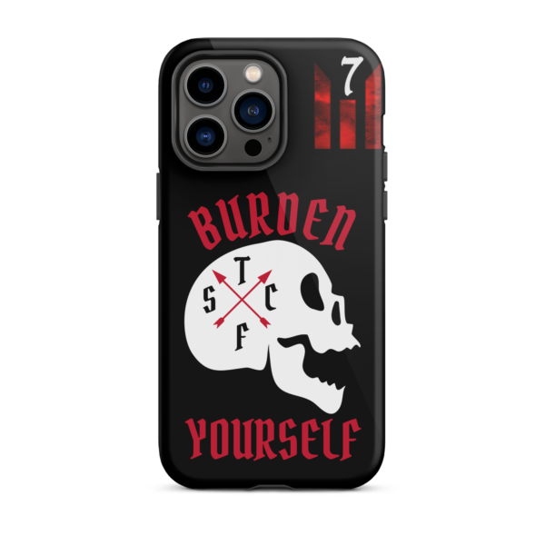 BURDEN YOURSELF BLACK Tough iPhone case - Image 29