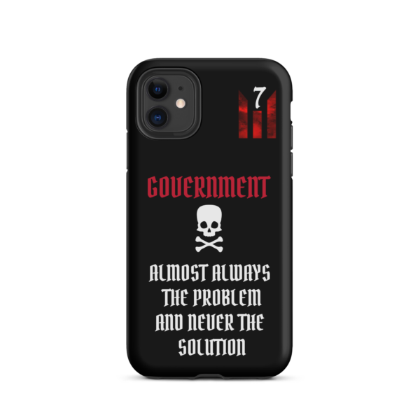 NEVER THE SOLUTION BLACK Tough iPhone case - Image 2