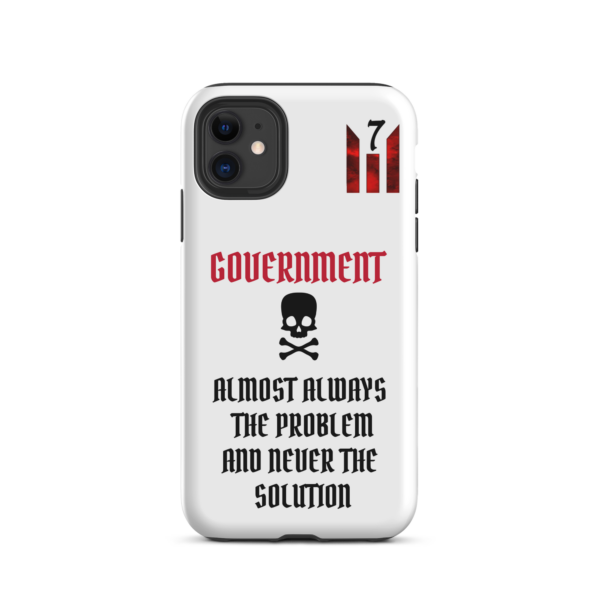 NEVER THE SOLUTION WHITE Tough iPhone case - Image 2