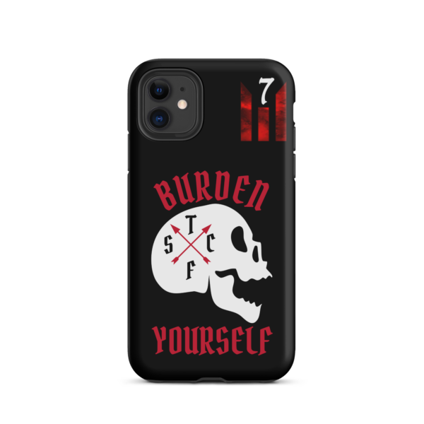 BURDEN YOURSELF BLACK Tough iPhone case - Image 2