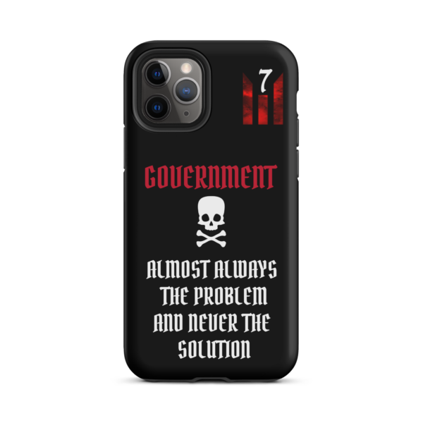 NEVER THE SOLUTION BLACK Tough iPhone case - Image 4