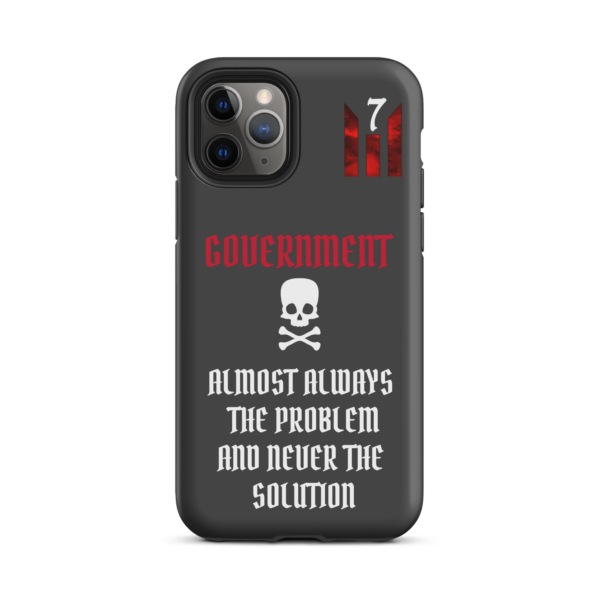 NEVER THE SOLUTION DARK GRAY Tough iPhone case - Image 4