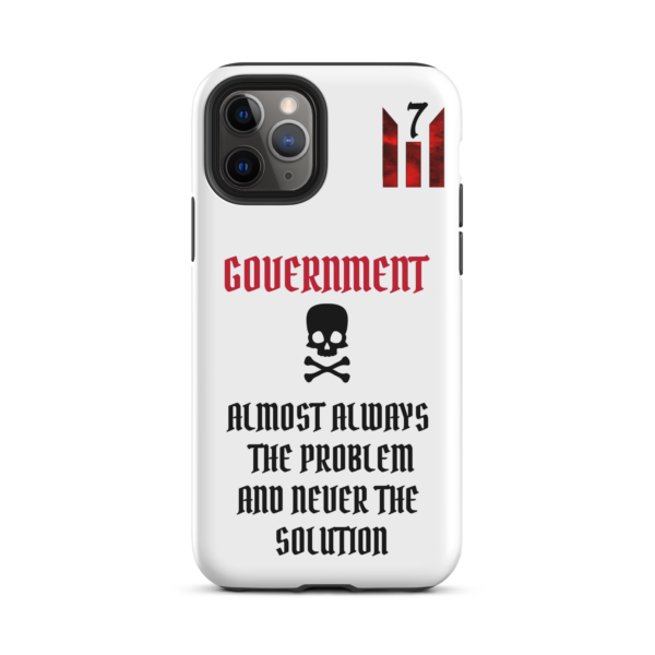 NEVER THE SOLUTION WHITE Tough iPhone case - Image 4